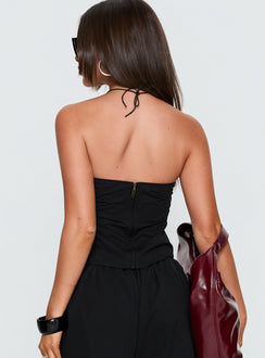 Twilight Strapless Top Noir