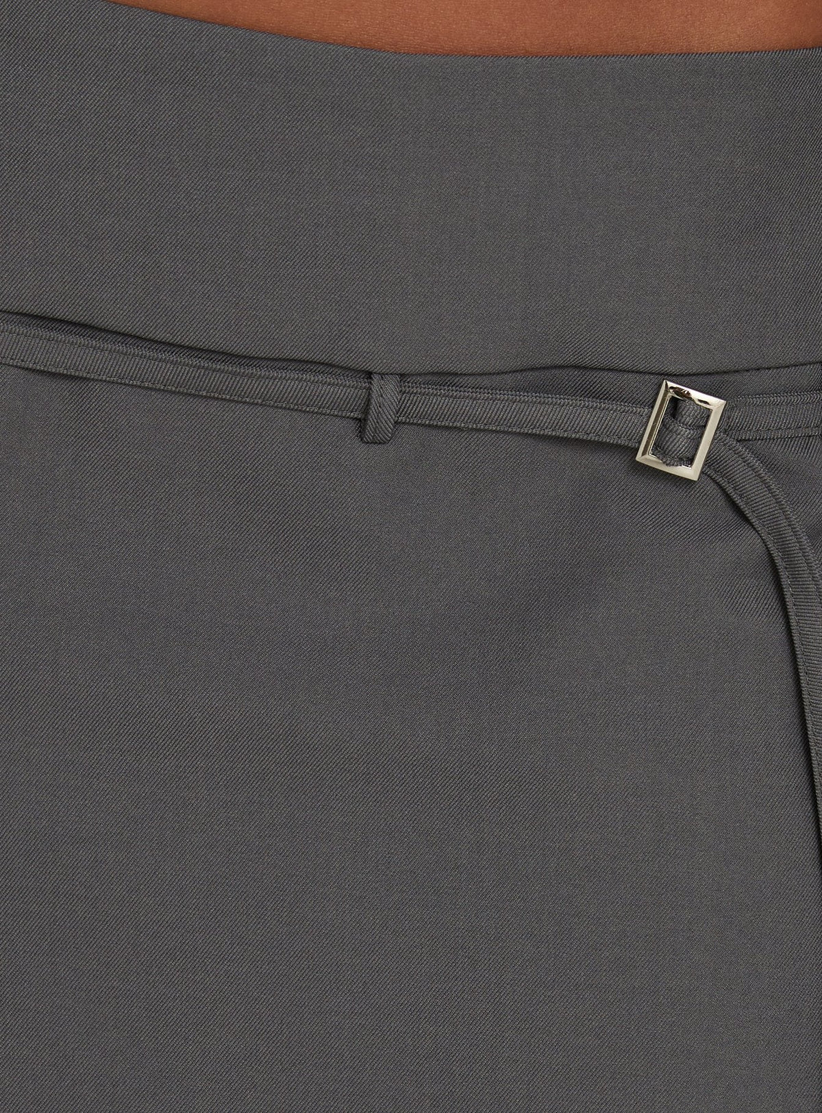 Losanna Buckle Mini Skirt Charcoal