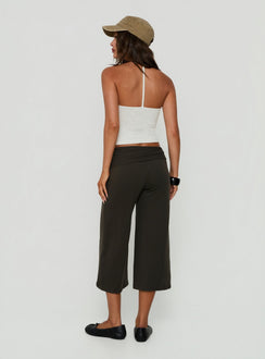 Allena Gaucho Tie Detail Shorts Slate