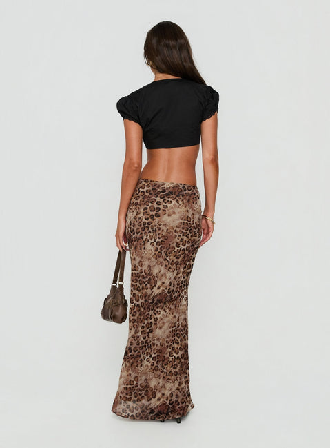 Eliena Maxi Skirt Leopard