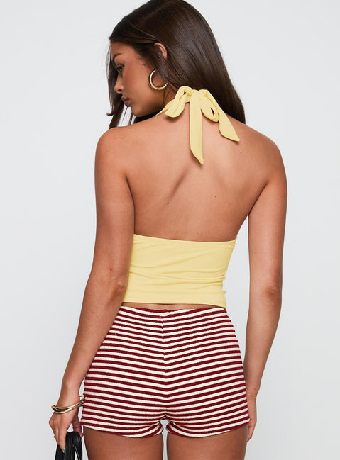 Whimsy Halter Top Lemon