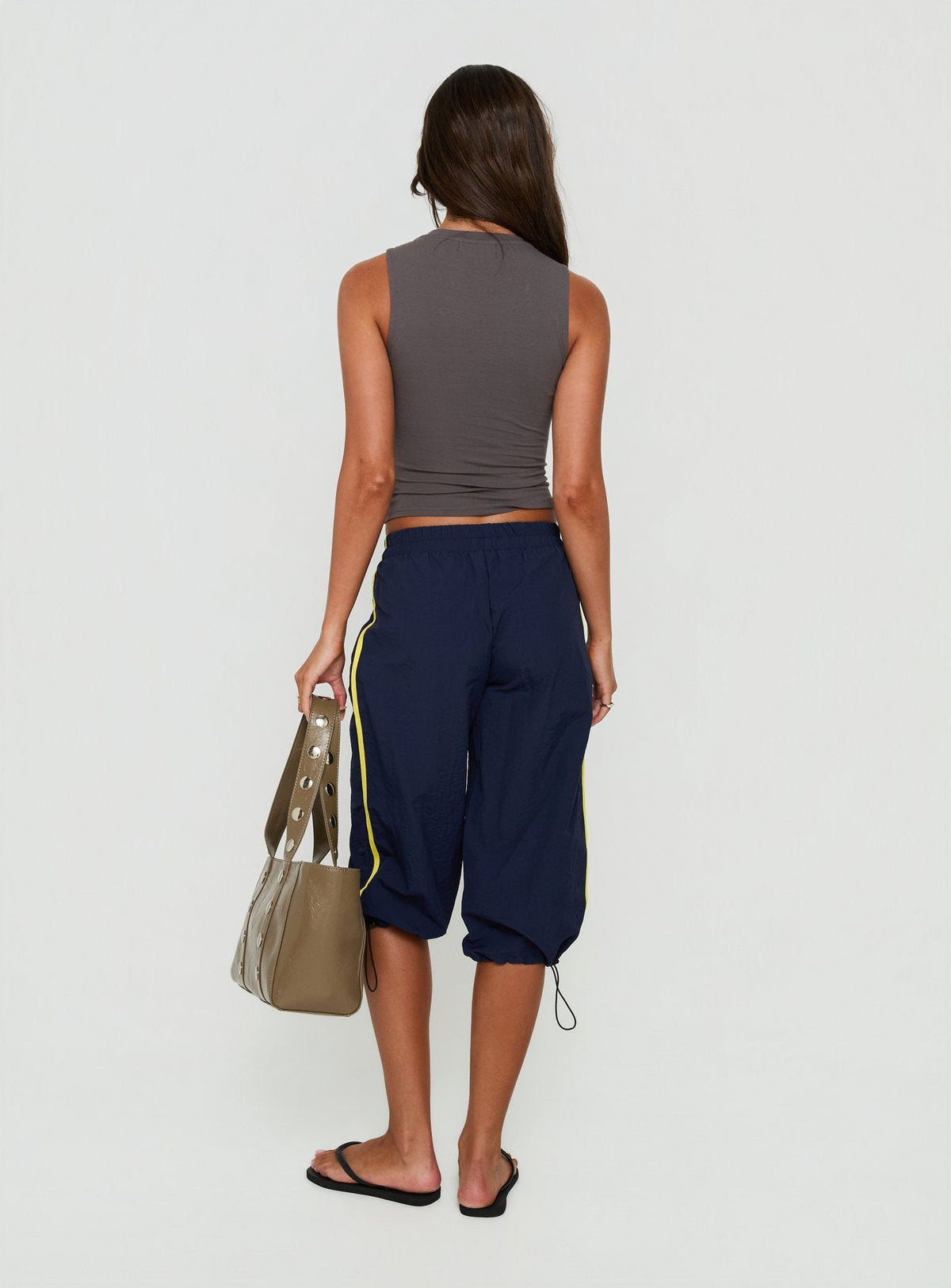 Riyah 3/4 Low Rise Nylon Pants Navy