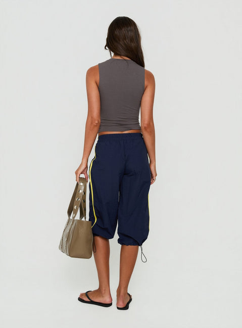 Riyah 3/4 Low Rise Nylon Pants Navy