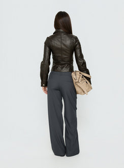 Two Lovers Low Rise Pants Slate