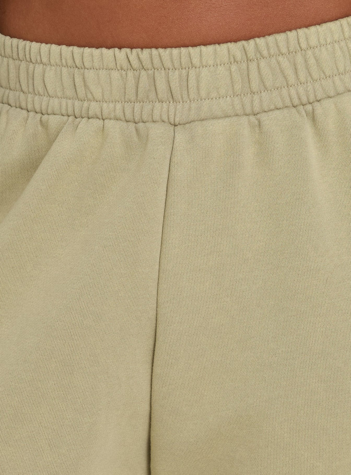 Harleah Wide Cargo Fleece Shorts Khaki
