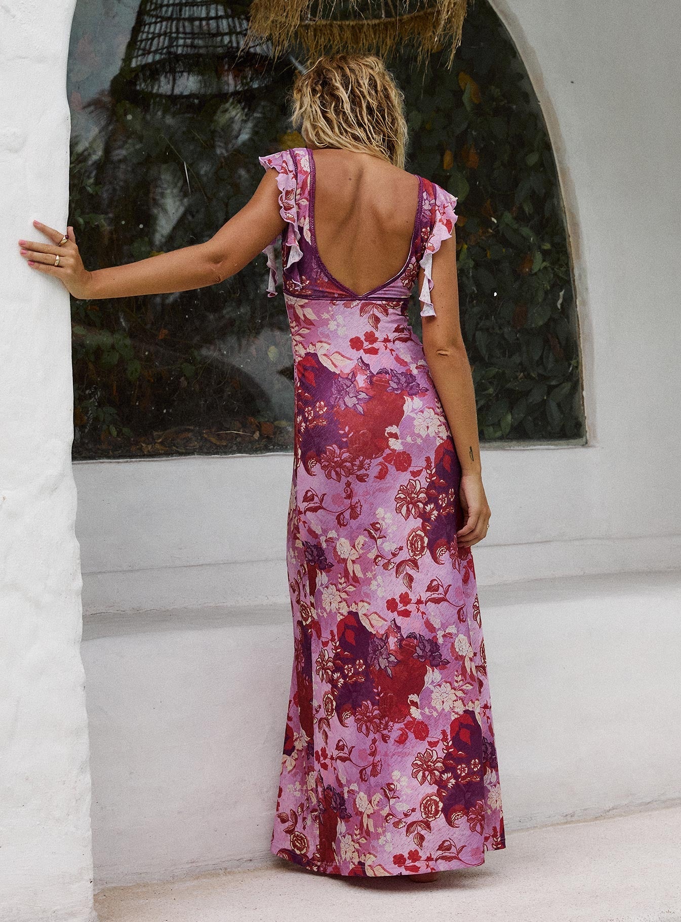 Soleila Maxi Dress Purple Multi