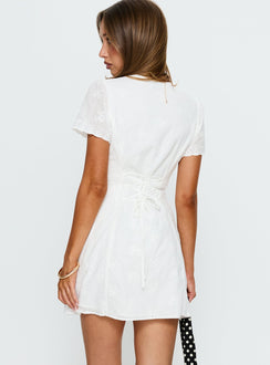 Emoree Anglaise Mini Dress White
