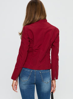 All A Blur Moto Jacket Red