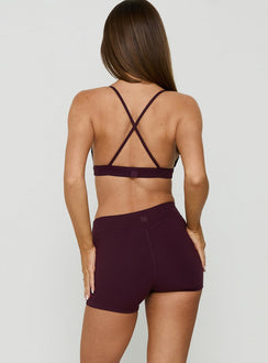 Tempo Active Low Rise Shorts Plum