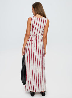 Lewisa Maxi Dress Red Stripe