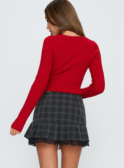 Sticks And Stones Lace Mini Skirt Black