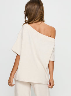 Kourta Off Shoulder Oversized Top Oat