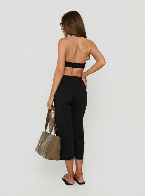 Symmetry Active Wide Leg Capri Pants Black