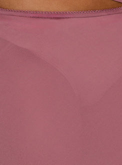 Highlighting the Vianna Sheer Midi Skirt Pink in womens-skirts midi length Princess Polly