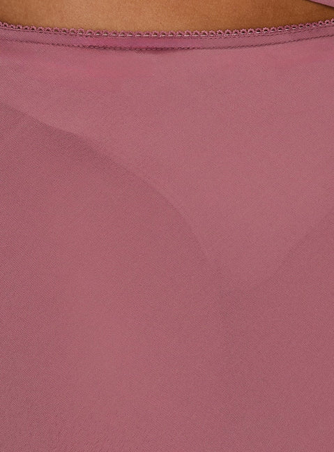 Highlighting the Vianna Sheer Midi Skirt Pink in womens-skirts midi length Princess Polly