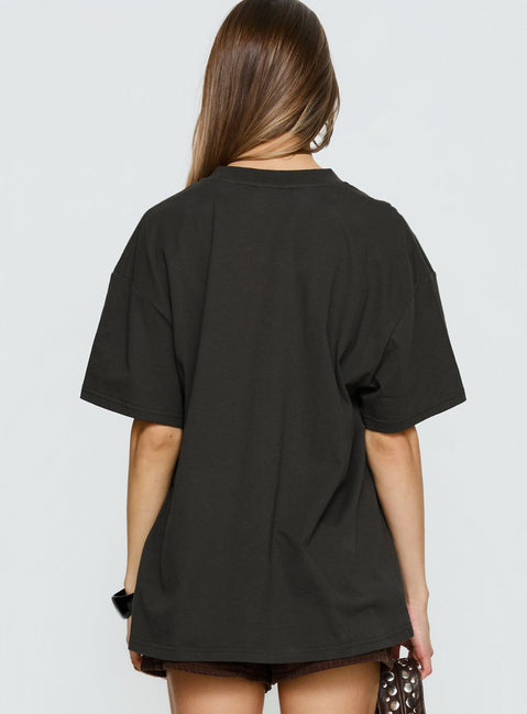 Ride or Die Daytona Oversized Graphic Tee Black