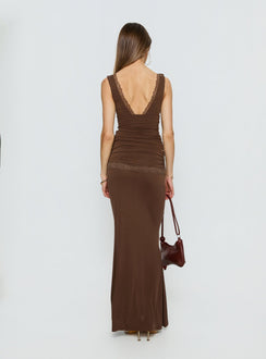 Zespri Jersey Maxi Skirt Brown