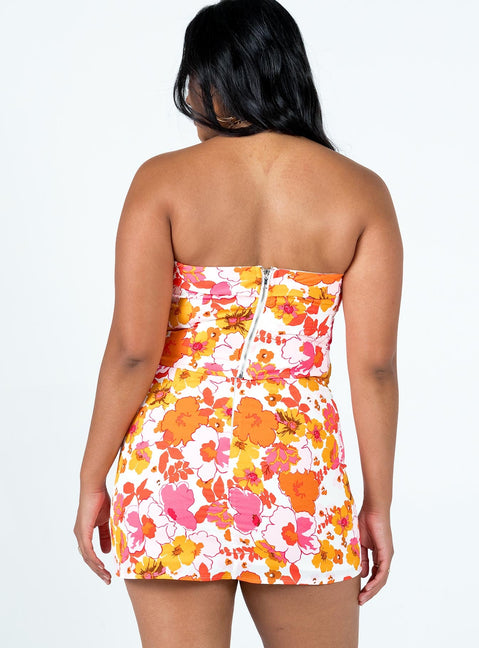 product Chadwick Mini Skirt Orange/Pink Princess Polly  Mini Skirts 