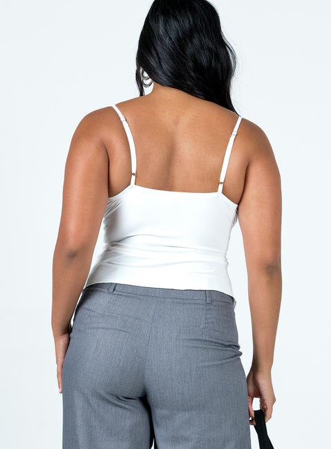 product Princess Polly Sleeveless Sweetheart  Ballidu Top White