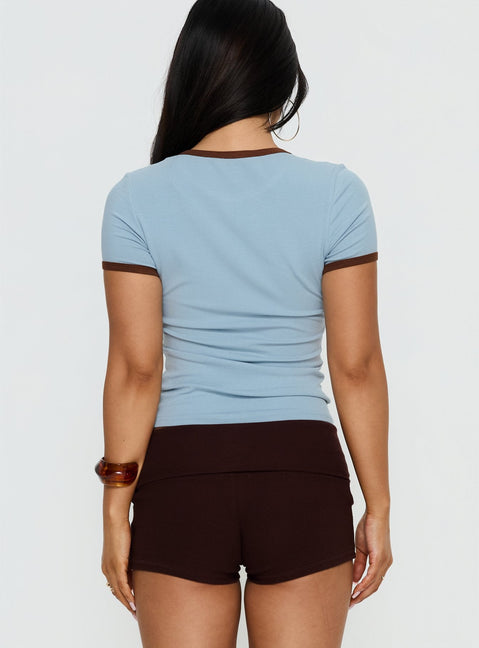 Love from Hawaii Graphic Top Blue