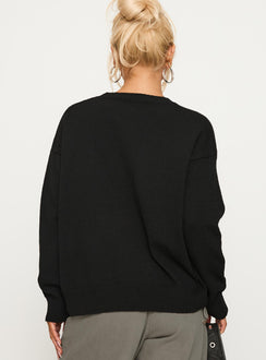 Like A Charm Knit Sweater Black / Red