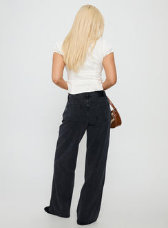 Maryanne Mid Rise Relaxed Jeans Washed Grey