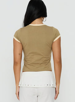 Sutin Tee Khaki Buttermilk Shell