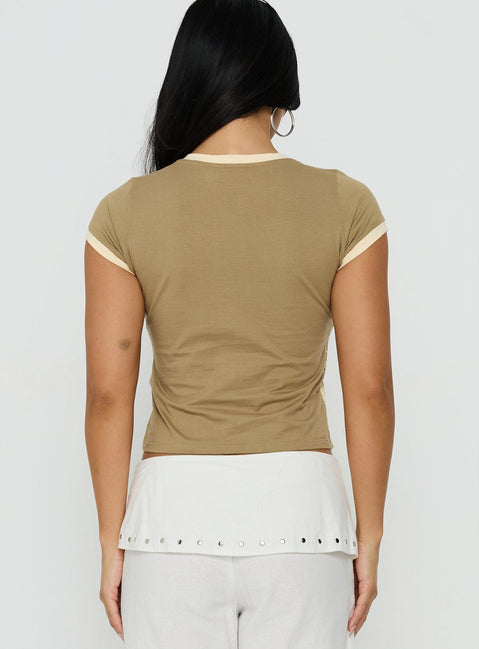 Sutin Tee Khaki Buttermilk Shell
