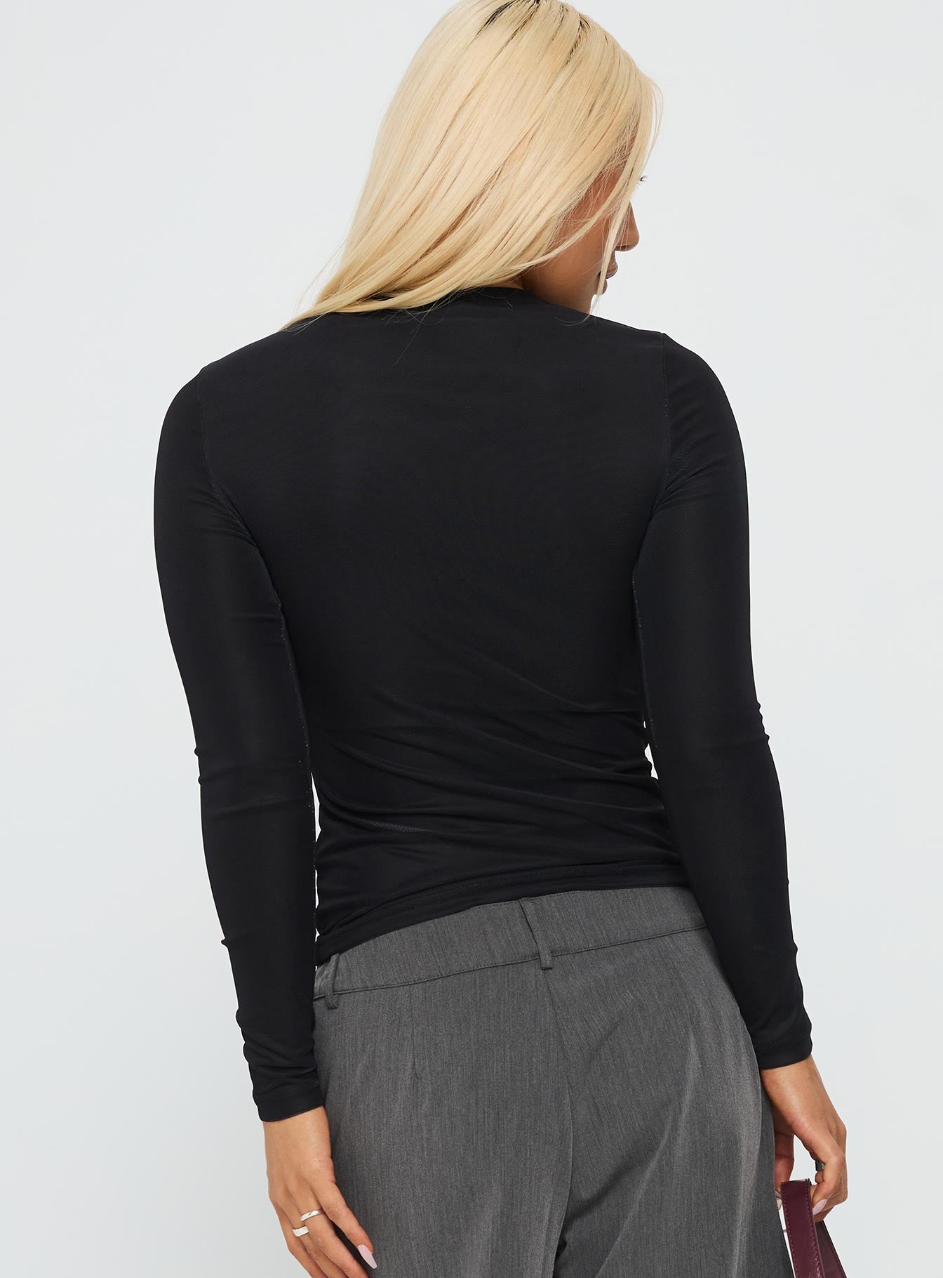 Raldor Long Sleeve Top Black Floral