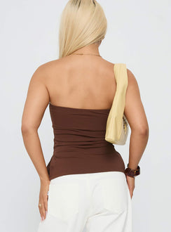 Strutter Strapless Top Chocolate