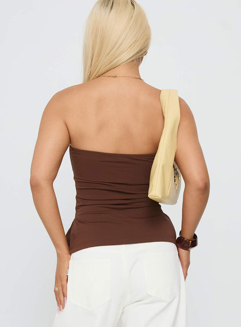Strutter Strapless Top Chocolate