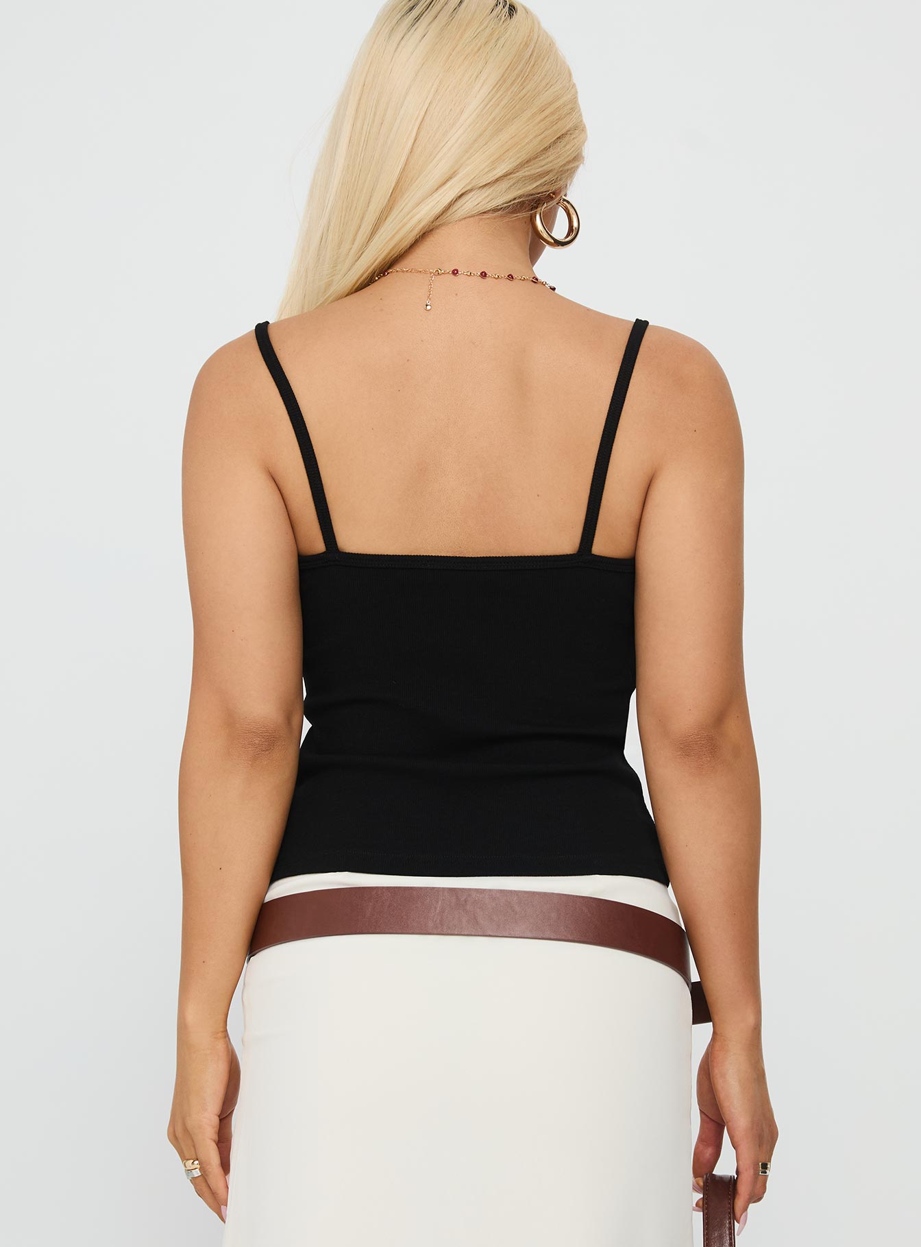 Sweetscape Bead Detail Cami Top Chilli / Black