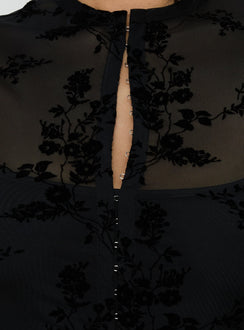 Kelira Keyhole Cutout Mini Dress Black