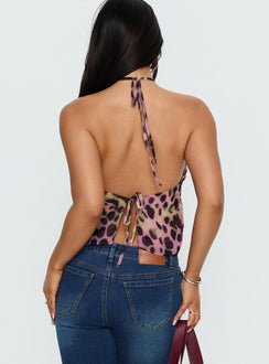 Santorini Crush Hardware Detail Top Pink Multi