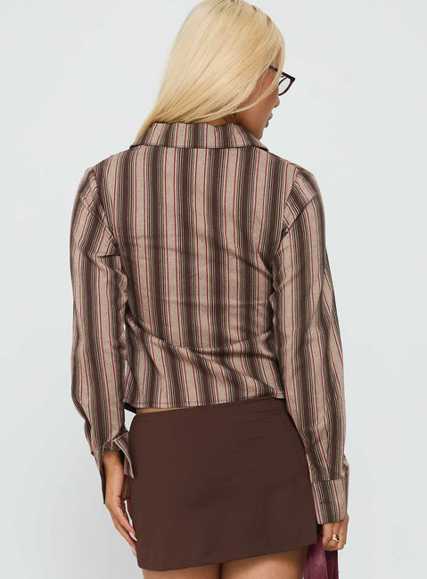 Liviya Ruched Long Sleeve Top Multi