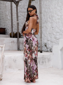 Flora Halter Maxi Dress Multi