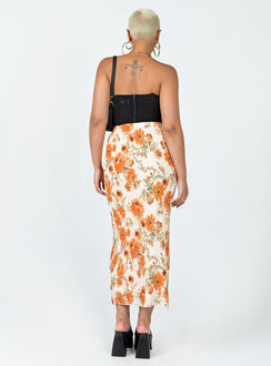 back view of model wearing Princess Polly Amoura Midi Skirt Multi 