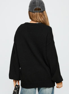 In Control Knit Jumper Black