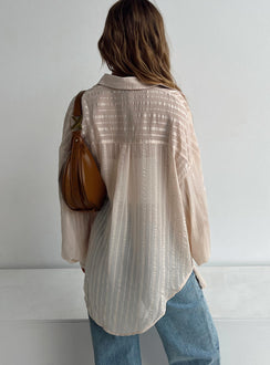 product Princess Polly Full Sleeves Sweetheart  Belar Shirt Cream