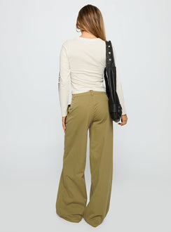 Combatica Mid Rise Wide Leg Pants Army Green