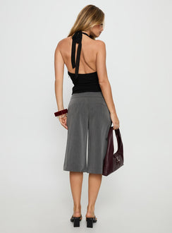 Rakelle 3/4 Tailored Shorts Dark Grey