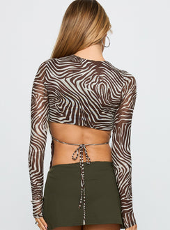 Uzo Long Sleeve Top Zebra