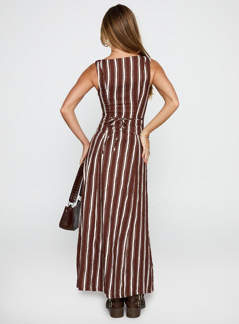 Lewisa Maxi Dress Brown
