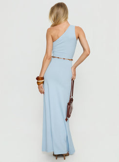 Elianora Asymmetrical Beaded Maxi Dress Blue