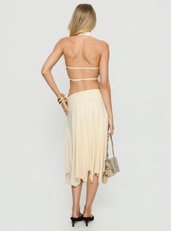 Scenic Route Asymmetrical Midi Skirt Yellow