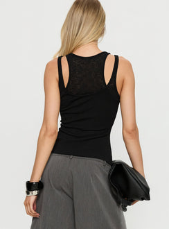 Ceyla Layered Tank Top Black