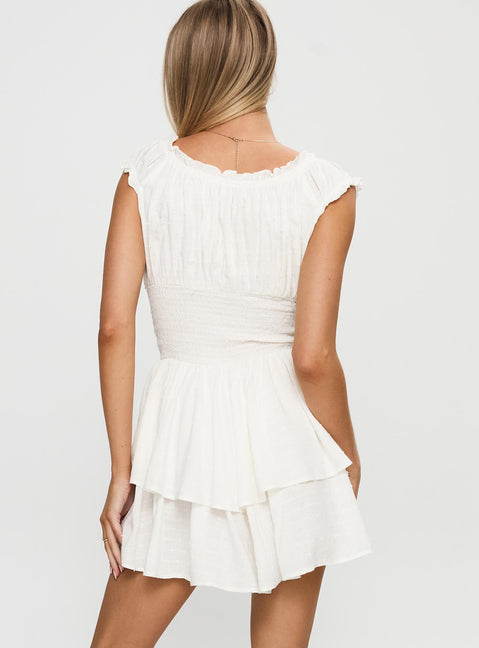 The Love Galore Romper White Lower Impact