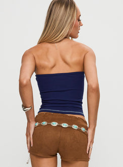 Y2K Grunge Strapless Top Blue