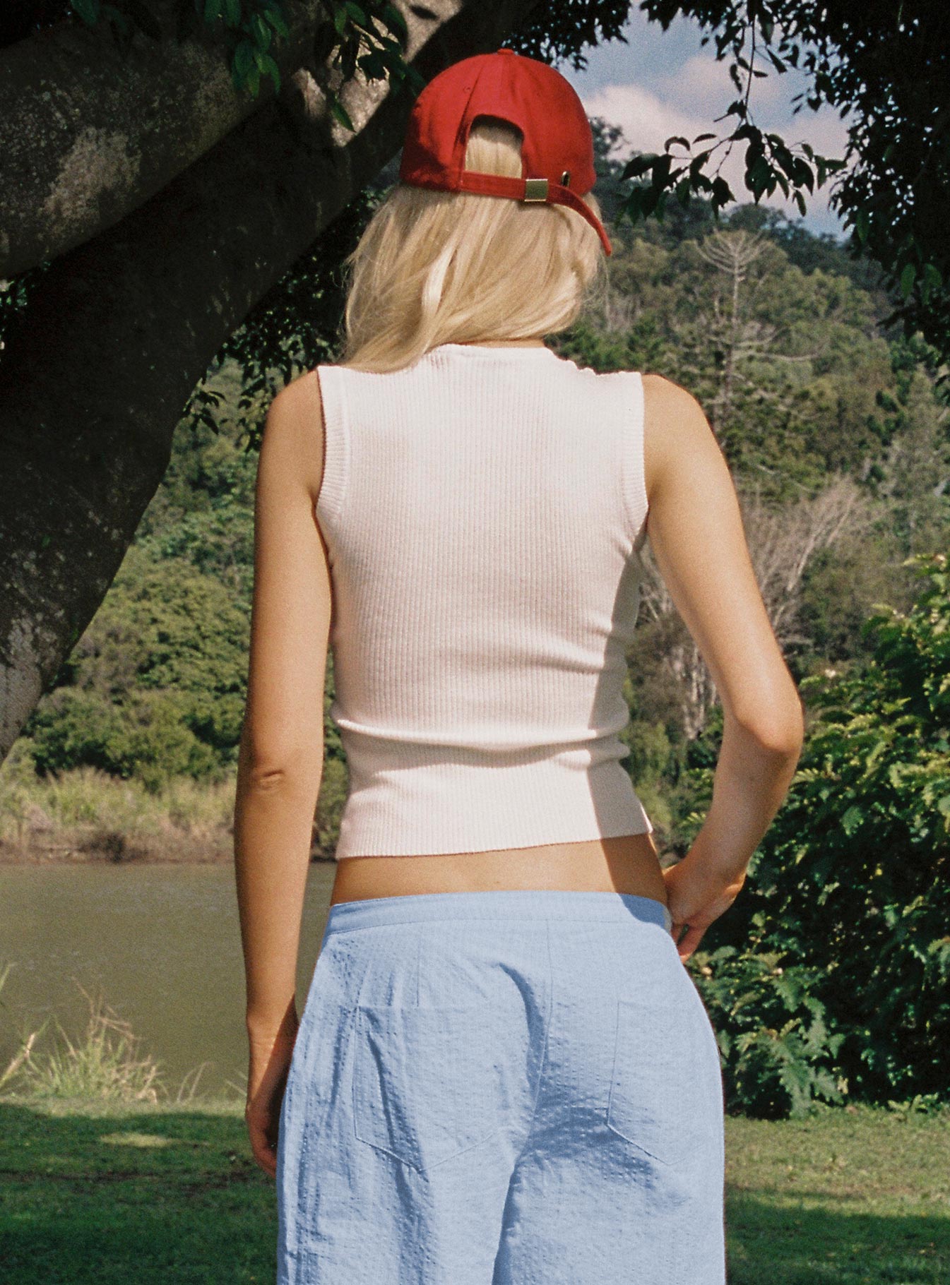 Suzu Sleeveless Knit Top White