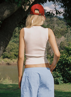 Suzu Sleeveless Knit Top White